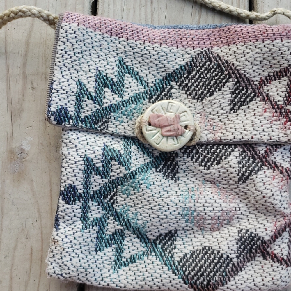 Vintage 1980s unique handmade crossbody - Picture 2 of 5
